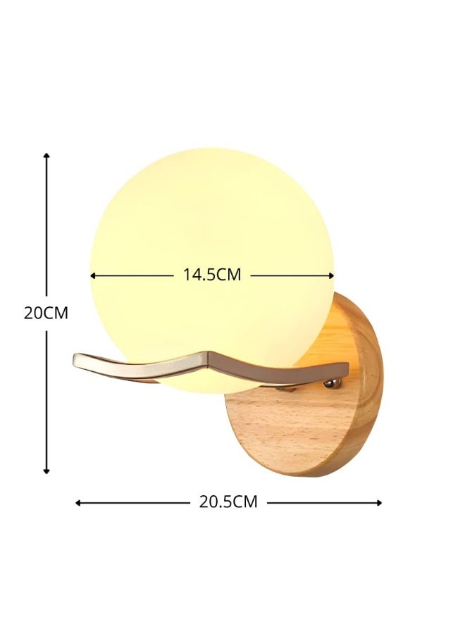 BAB Modern wall sconce with a wooden base - Image 4